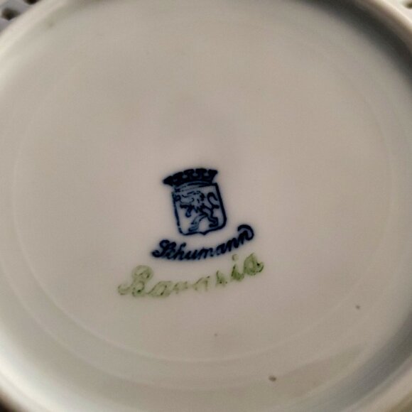 TWO (2 ) Schumann Bavaria Germany 4.75" Reticulated Trinket Dish Plates Floral - Picture 5 of 5